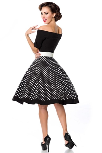 schulterfreies Swing-Kleid