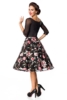 Premium besticktes Vintage-Swingkleid