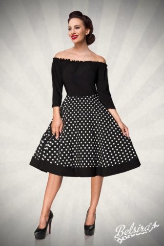 schulterfreies Swing-Kleid