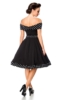 schulterfreies Swing-Kleid mit Gürtel