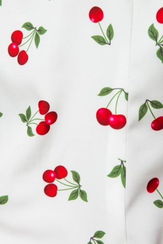 Bluse mit Kirschenmuster