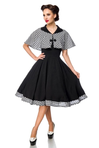 Swing-Kleid mit Cape