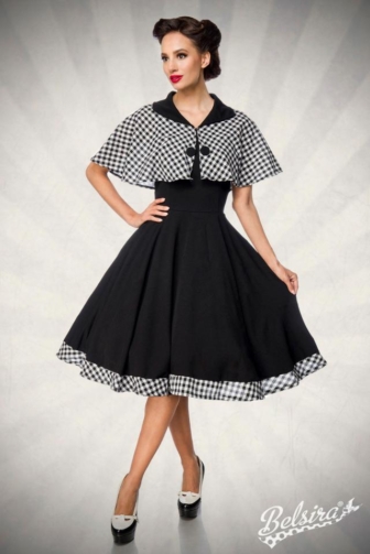 Swing-Kleid mit Cape