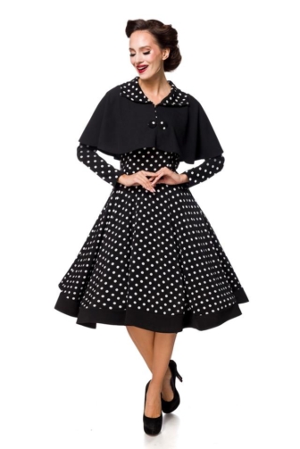 SWING-KLEID MIT CAPE